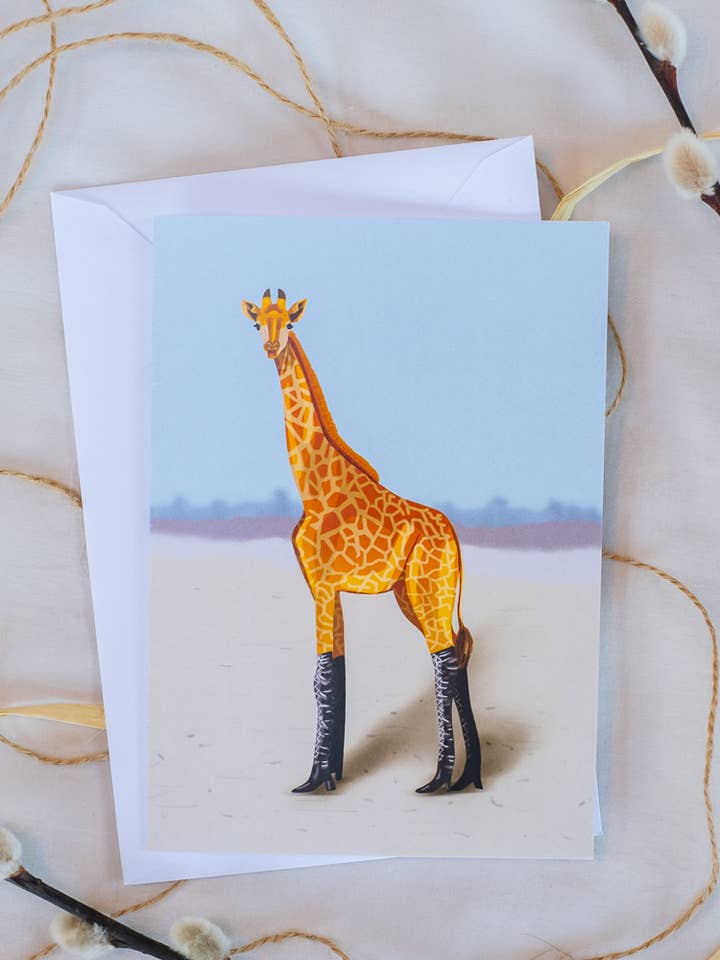 Sustainable greeting card, eco-friendly notelet, FSC for wholesale by The Yellow Windmill