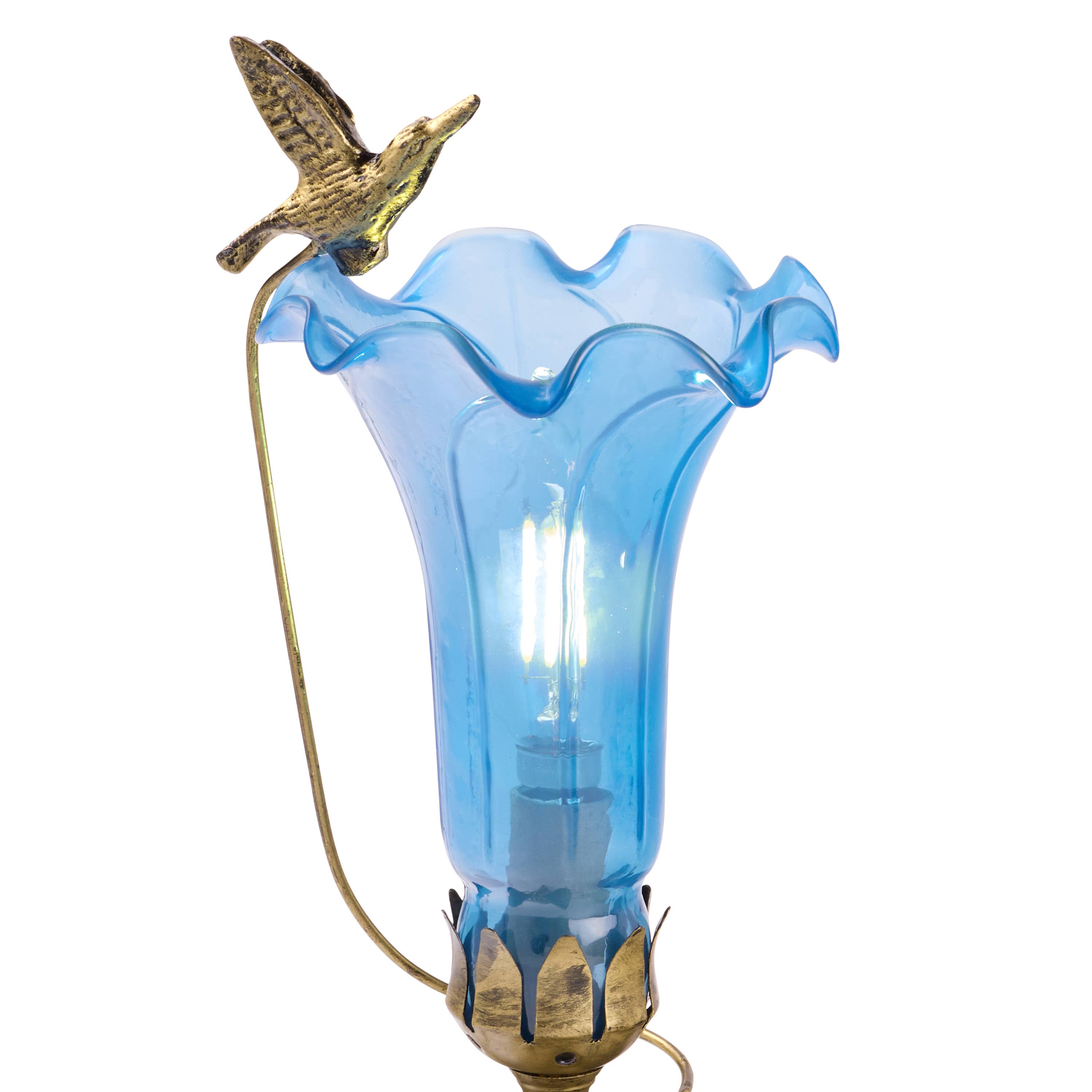 River of Goods - Wholesale Accent/Desk Lamp - 10.25"H Blue Hand Blown Glass Lily Accent Lamp8