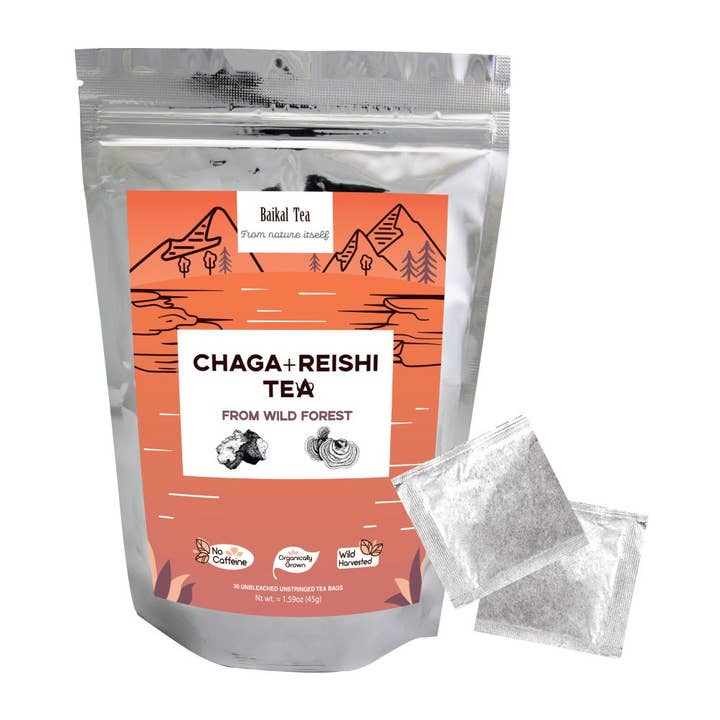 Baikal Tea - Venta al por mayor Tés saludables/desintoxicantes - Chaga + Reishi