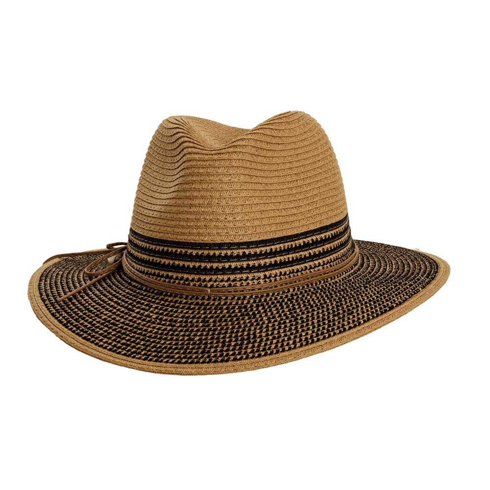 American Hat Makers - Vendita all'ingrosso Cappello di paglia - Unisex - Cappello da sole safari in paglia - Modello Adderley - Confezione da 63