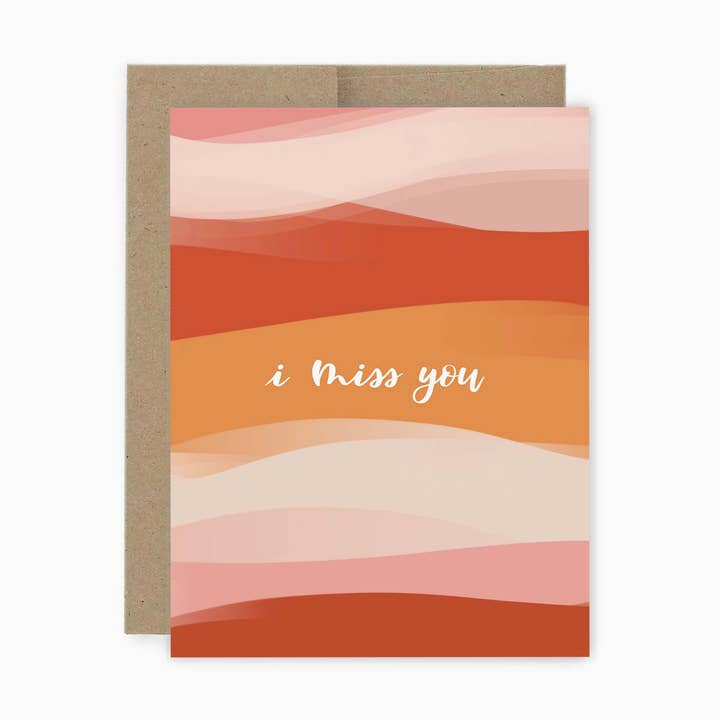 I Miss You Encouragement Card for wholesale by Holyome Design Co.