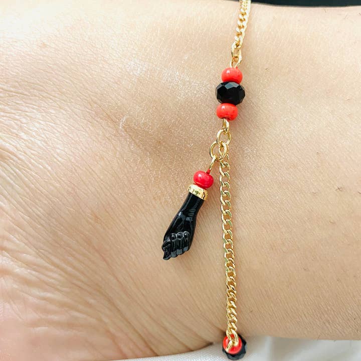 Housegoldjewelry - Wholesale Enkelbandje - Azabache enkelbandje, Figa, enkelbandje met bescherming4