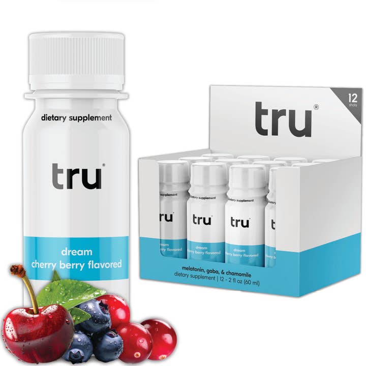 Tru - Wholesale Sports/Energy Drink - Tru Dream Wellness Shots, Cherry Berry (Pack of 12)