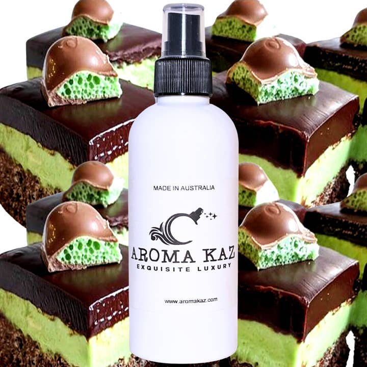 Choc Mint Cheesecake Body Spray Mist Vegan Cruelty Free for wholesale by Aroma Kaz