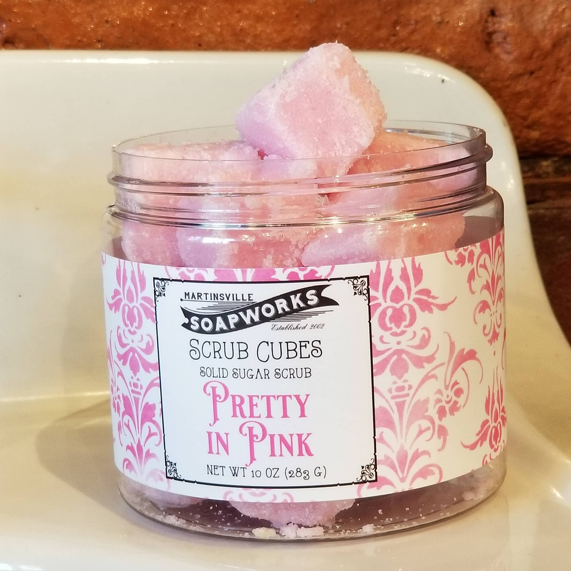 Martinsville Soapworks - Wholesale Body Scrub/Exfoliant - Pretty in Pink Scrub Cubes - Solid Sugar Scrub3