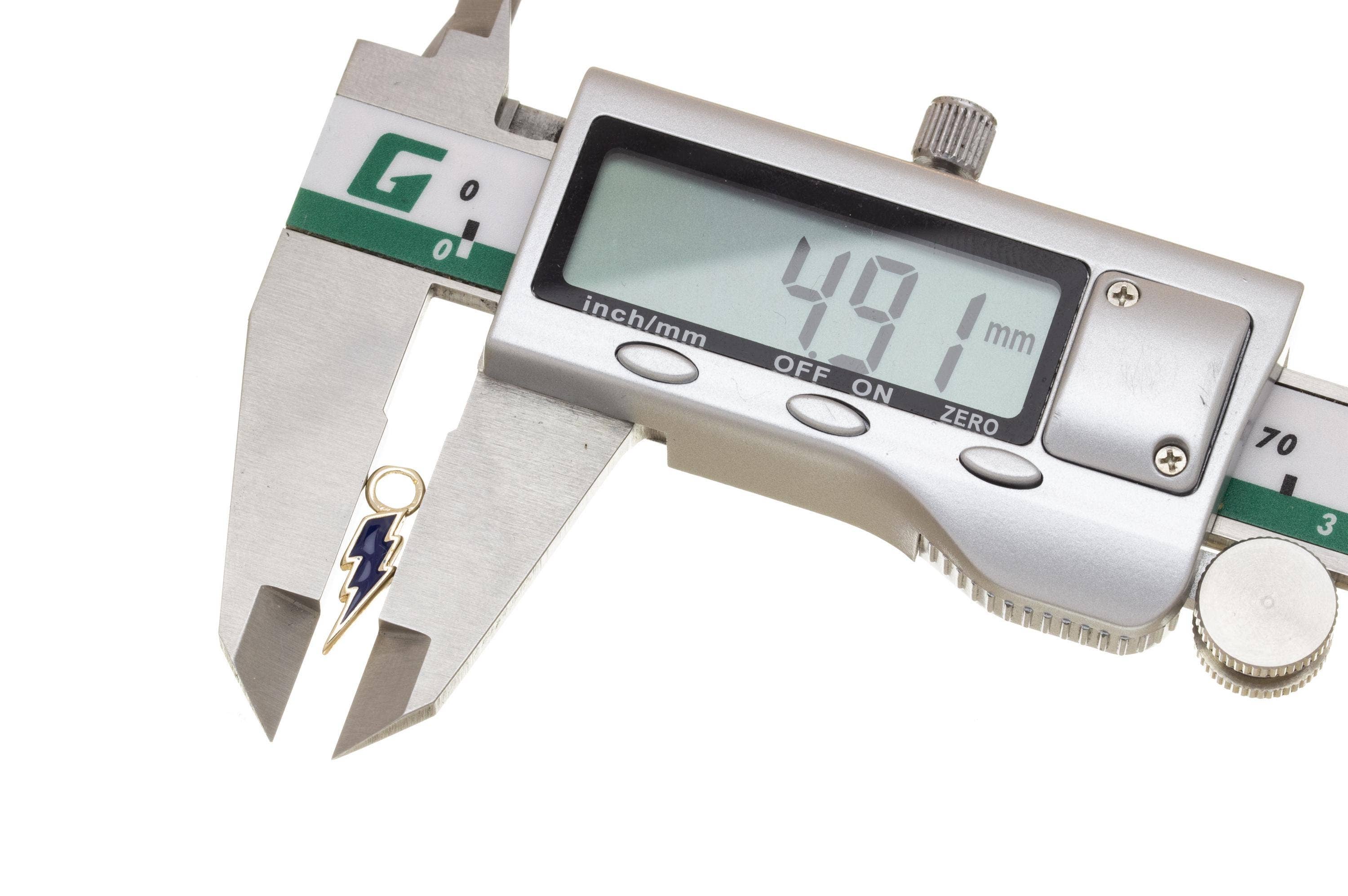 Jewel Pledge - Wholesale Individual Charm/Pendant - Gold Enamel Lightning Bolt Charms for Jewelry Making,CPG14087