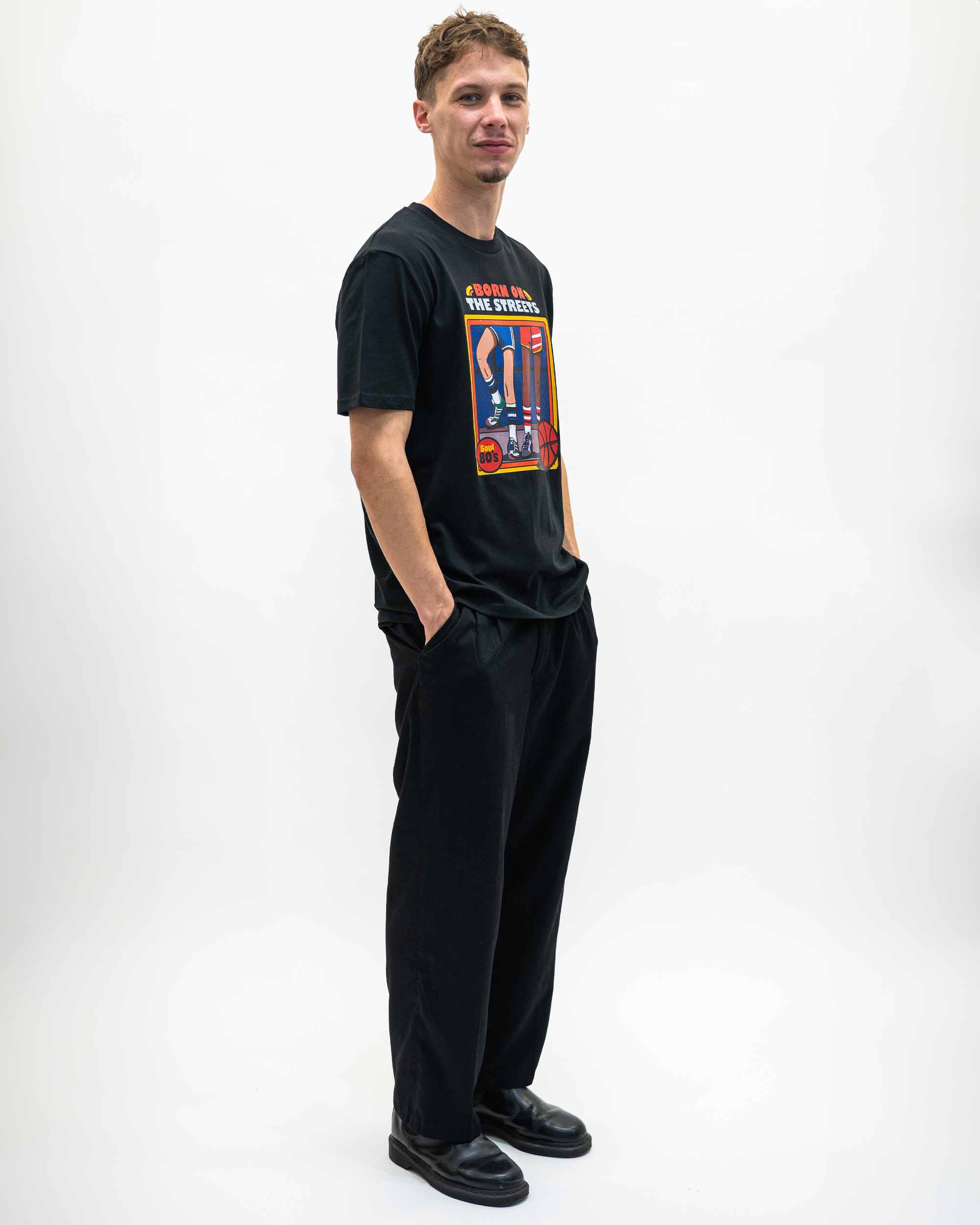 Black Born on the Streets Tee - Sport Basketball T-Shirt for wholesale on Faire2