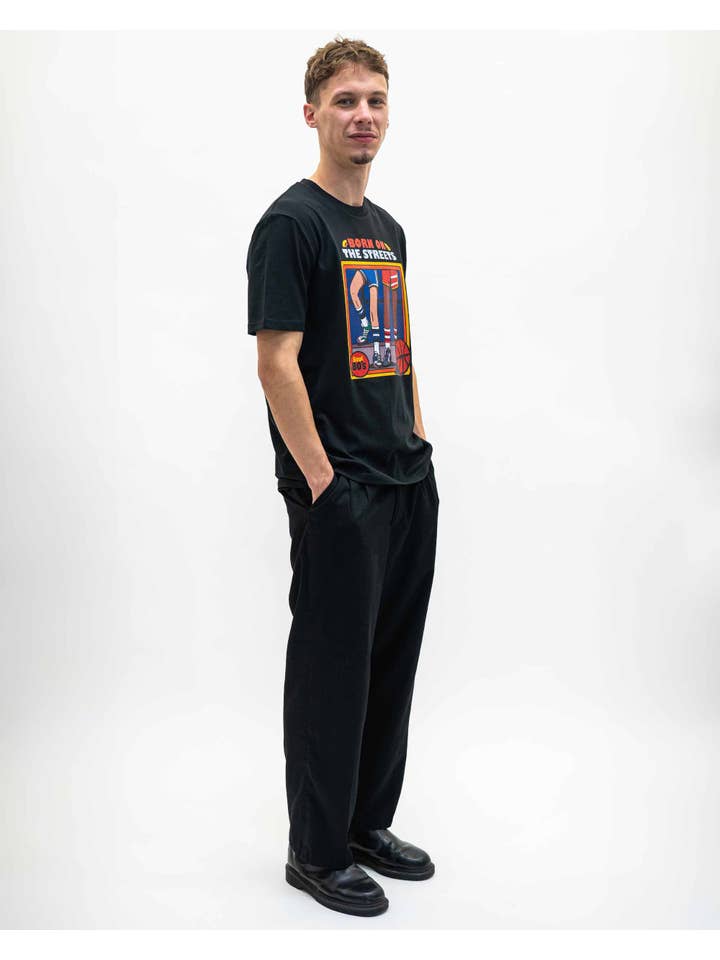 Black Born on the Streets Tee - Sport Basketball T-Shirt for wholesale on Faire2