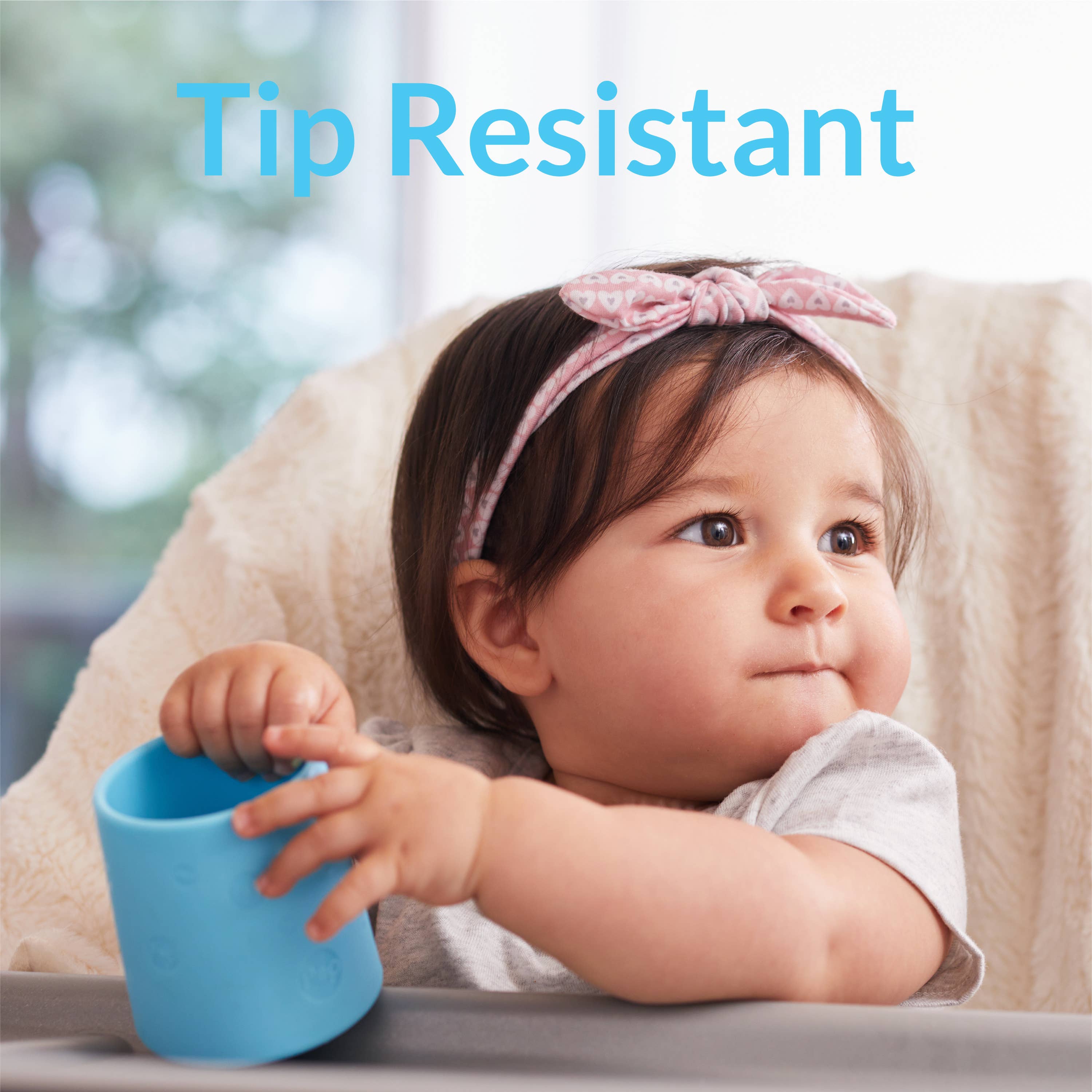 PopYum - Wholesale Drinking Glass/Cup - Kids & Baby - PopYum Silicone Training Cup 2-Pack (sky blue and orange)3