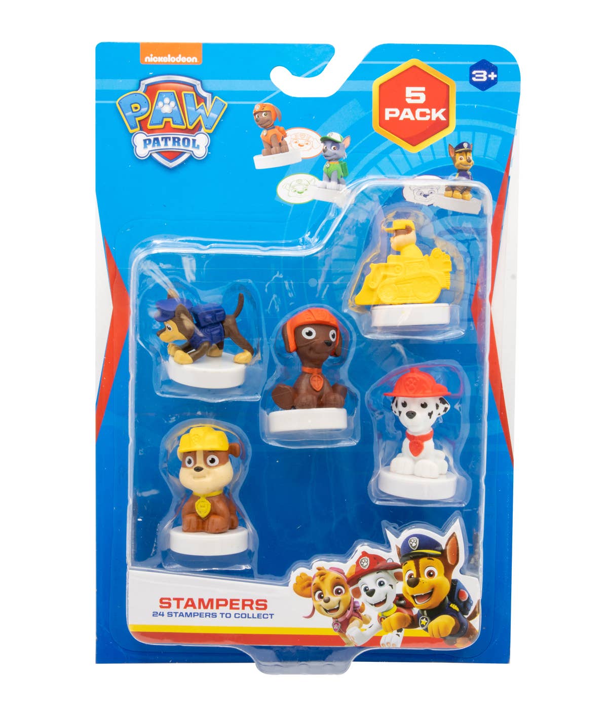 Joy Toy – wholesale Leksaksset - Barn – 5 stämplar med PAW Patrol och 3D-figurer i blisterförpackning0