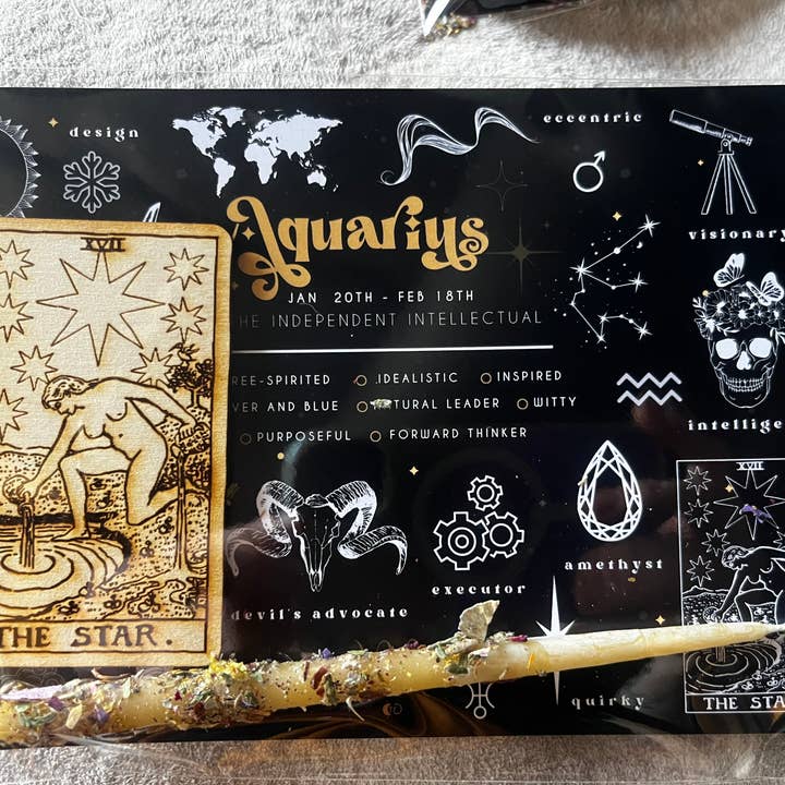 The Chaotic Good (previously The Great Cosmic Trust) – wholesale Wood wall art – The Birthday Ritual- Solar Return altar- Astrology/ Zodiac 7