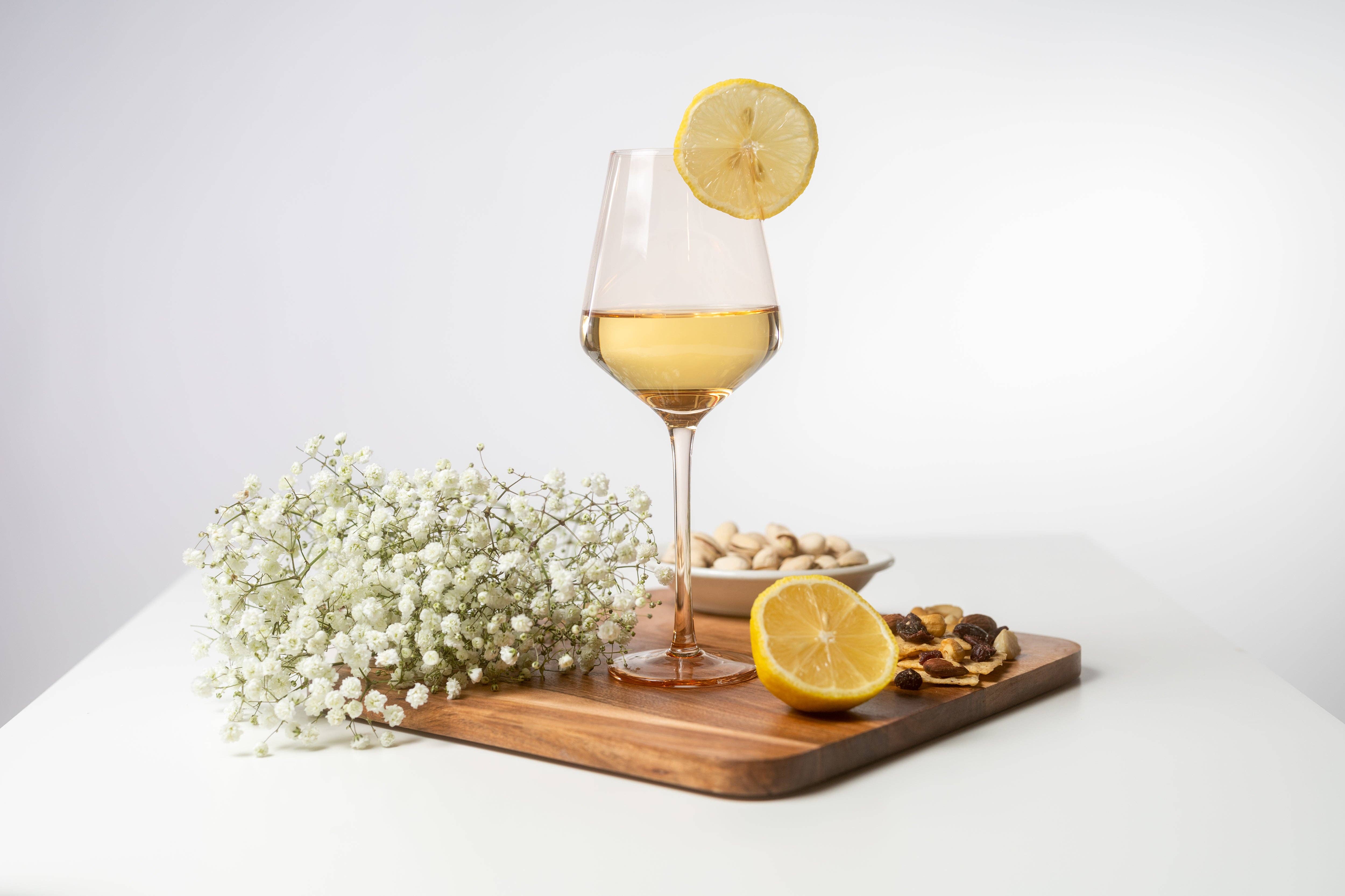Saludi Glassware - Wholesale Wine Glass - Light Peach Color Wine Glasses2