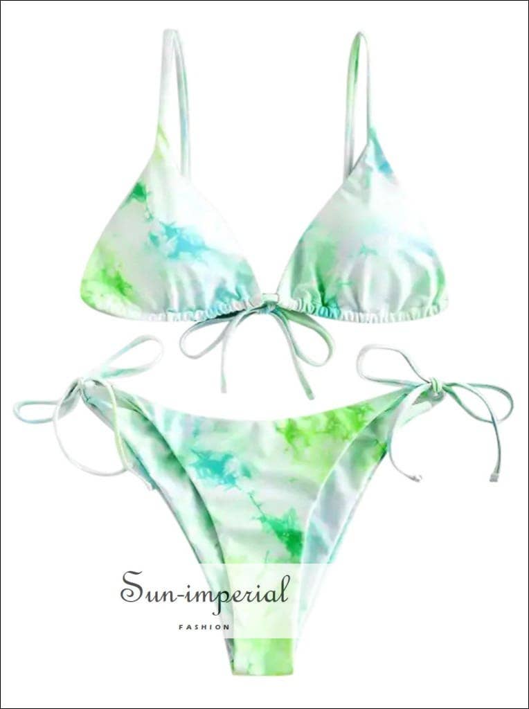 Sun Imperial - Wholesale Two Piece Swimsuit - Women's - Tie Dye String Bikini Swimsuit - Day Sky Blue1