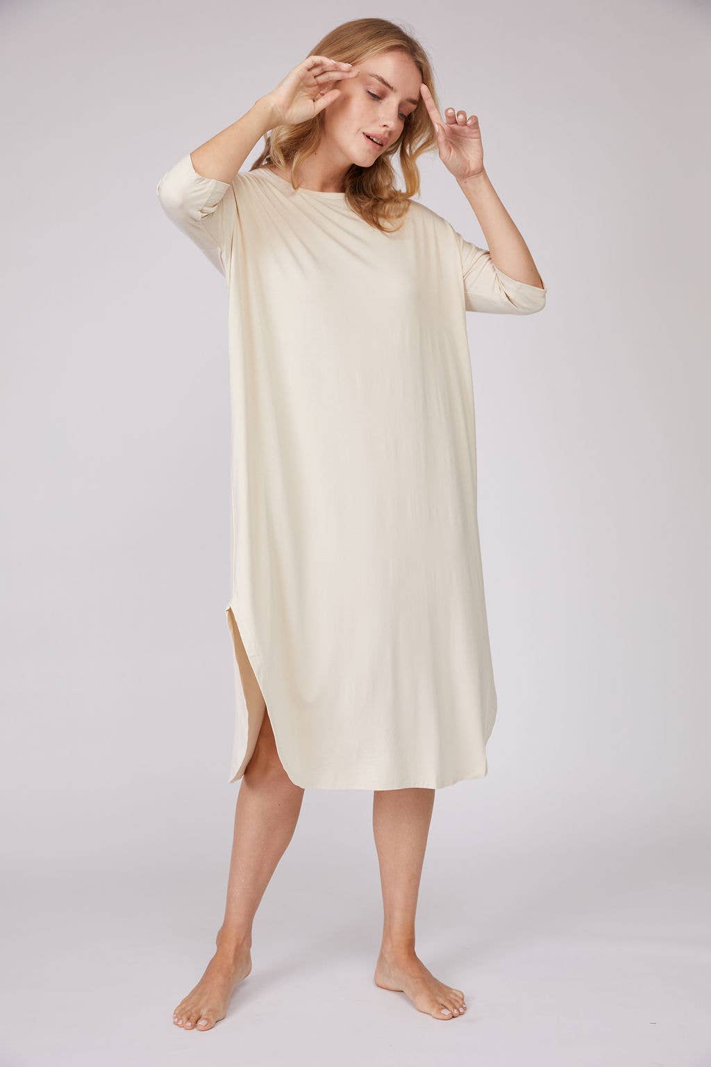 Pure Fiber - Wholesale Lounge Top - Women's - Bamboo Full Body Shirt – Soft, Relaxed Fit Lounge Dress2