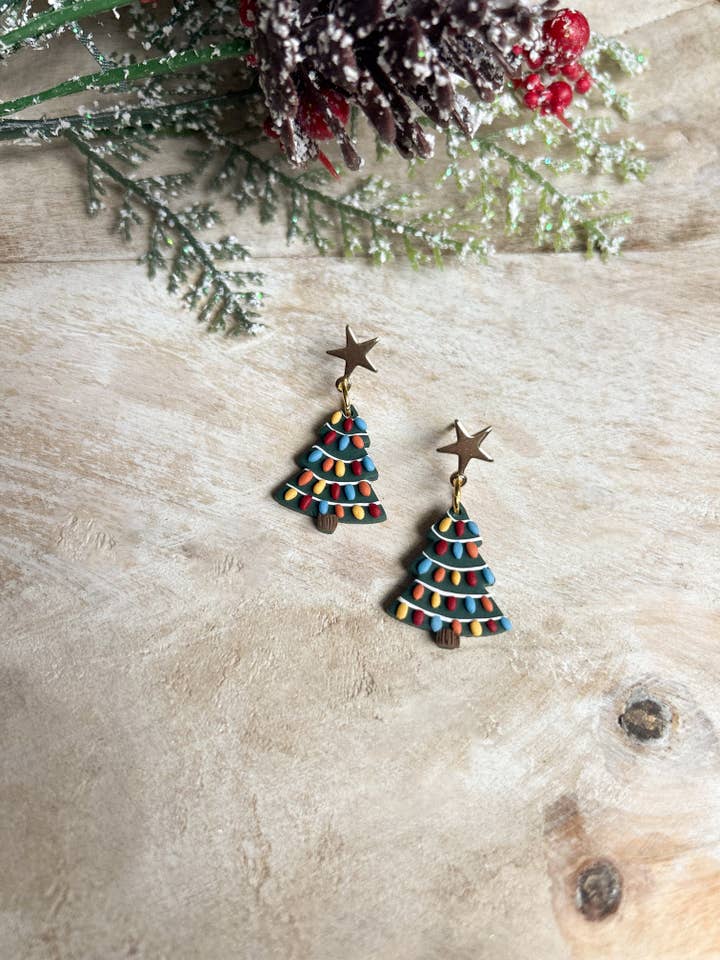 Weihnachtsbaum baumelt für den Großhandel von hunterclayco | Polymer Clay Earrings