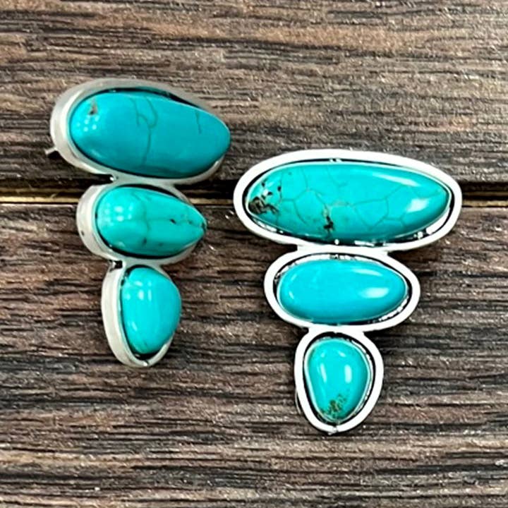 ISAC Trading Inc - Wholesale Stud/Post Earrings - 725267, Turquoise Stud Earrings 0