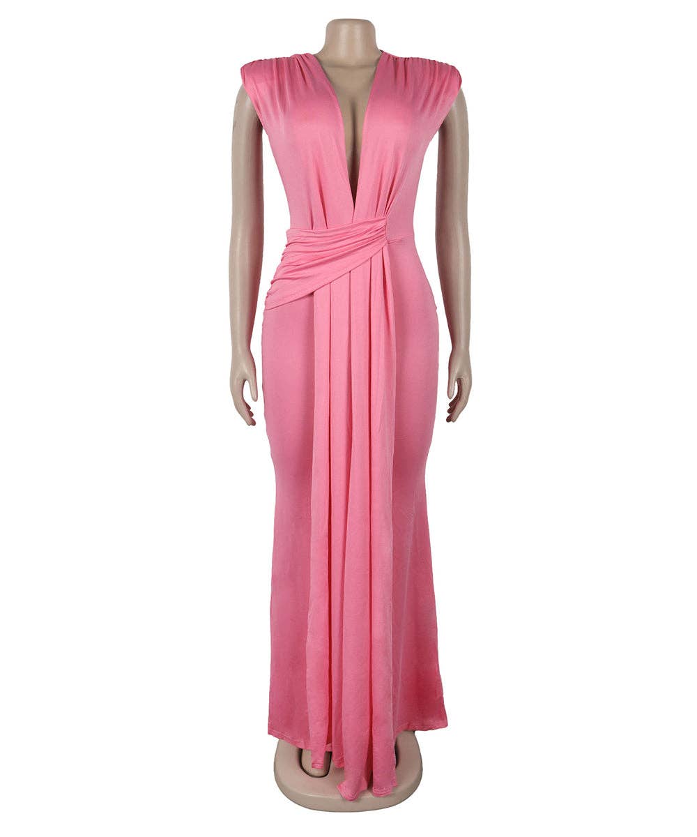 Aria Romance - Wholesale Formele jurk - Dames - Mouwloze Bodycon Midi Jurk22