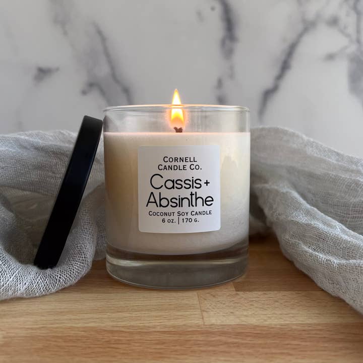 Cornell Candle Co. - Wholesale Jar/Filled Candle - Cassis+Absinthe 6 oz. Coconut Soy Candle
