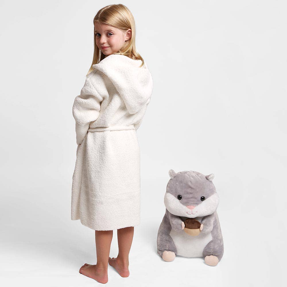 Sensibling Corp. - Wholesale Robe - Kids - Kids Solid Color Hooded Cozy Robe
9