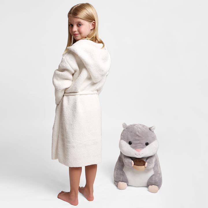 Sensibling Corp. - Wholesale Robe - Kids - Kids Solid Color Hooded Cozy Robe
9