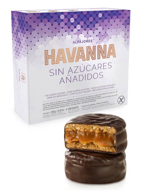Havanna | Alfajor Uden Tilsat Sukker | 4 enheder | 280g for engroshandel hos Premium Brand