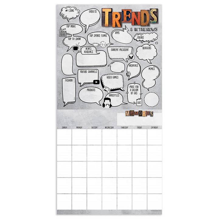 TF Publishing - Paper Goods – Calendário por atacado – My Yearbook Wall - Inclui adesivos!10