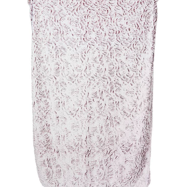 Duke Imports - Wholesale Throw Blanket - "Rose" Faux Fur Plush Throw Blanket - 50"x70"2