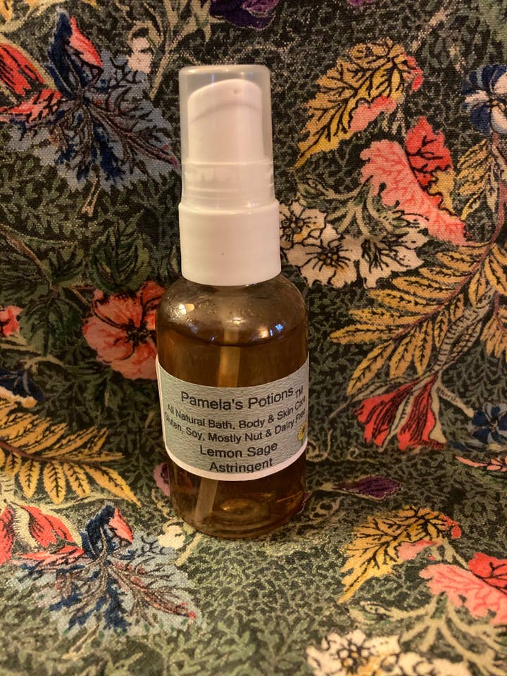 Lemon Sage Astringent for wholesale by Pamela's Potions All Natural Bath, Body & Skin Care