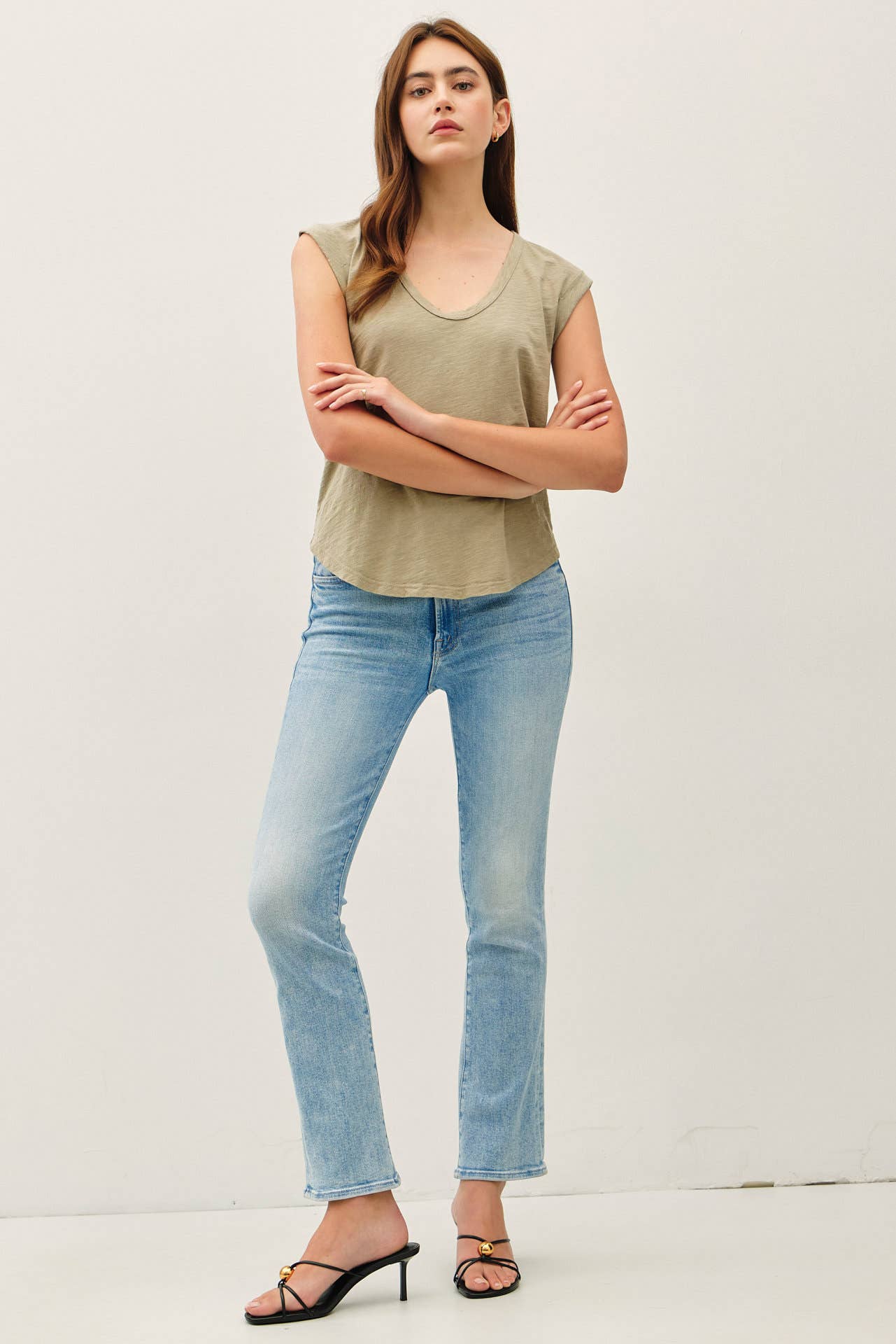 Be Cool - Wholesale T-Shirt - Women's - NEW COLOR-BASIC CAP SLEEVE GARMENT DYED TOP30