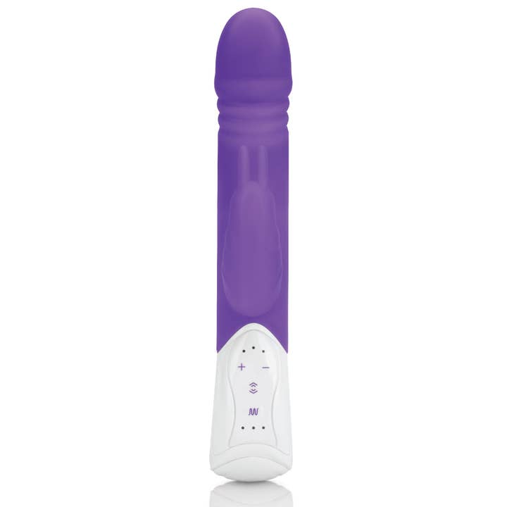 Lux Fetish Store - Wholesale Sex Toy - Rechargeable Thrusting Rabbit Vibrator - Purple