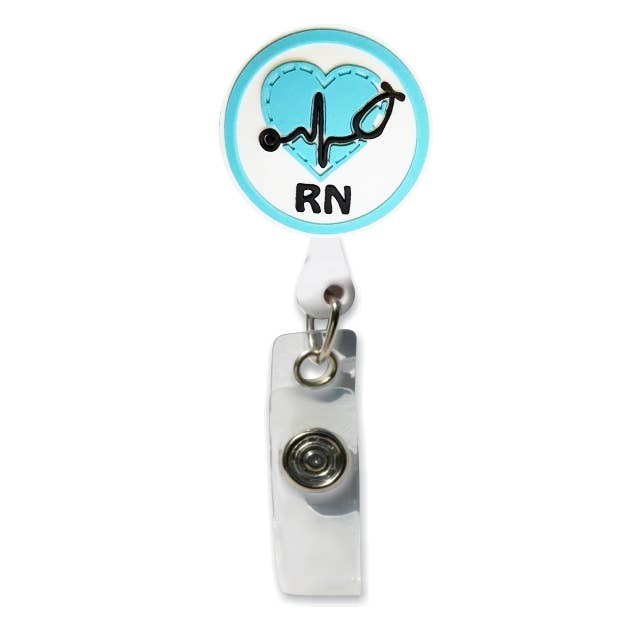 RN Heart Rubber Badge Holder for wholesale by Smart Charms