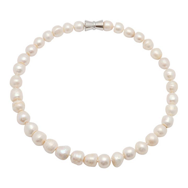 Girl With A Pearl – wholesale Beaded/pearl necklace – 100-01 | WHITE BAM BAM SINGLE STRAND
