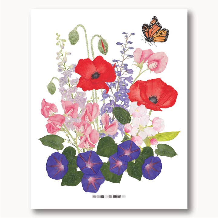Flower Bouquet Print Watercolor for wholesale by Sophie Tivona Paper