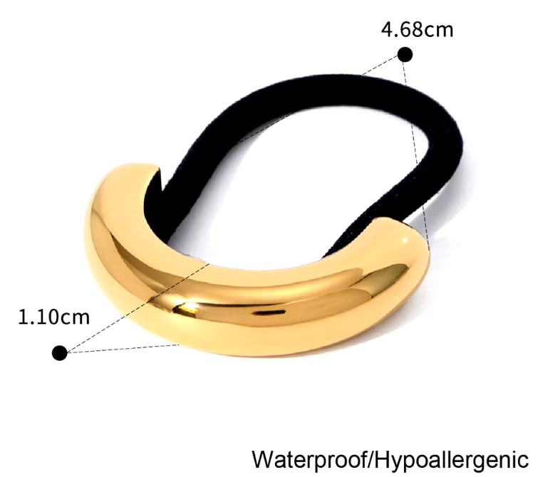 HoopLa - Wholesale Hair Tie - Hair Tie- Pony Tail Jewelry- Puffy SteelJewelry- Steel 14K
13