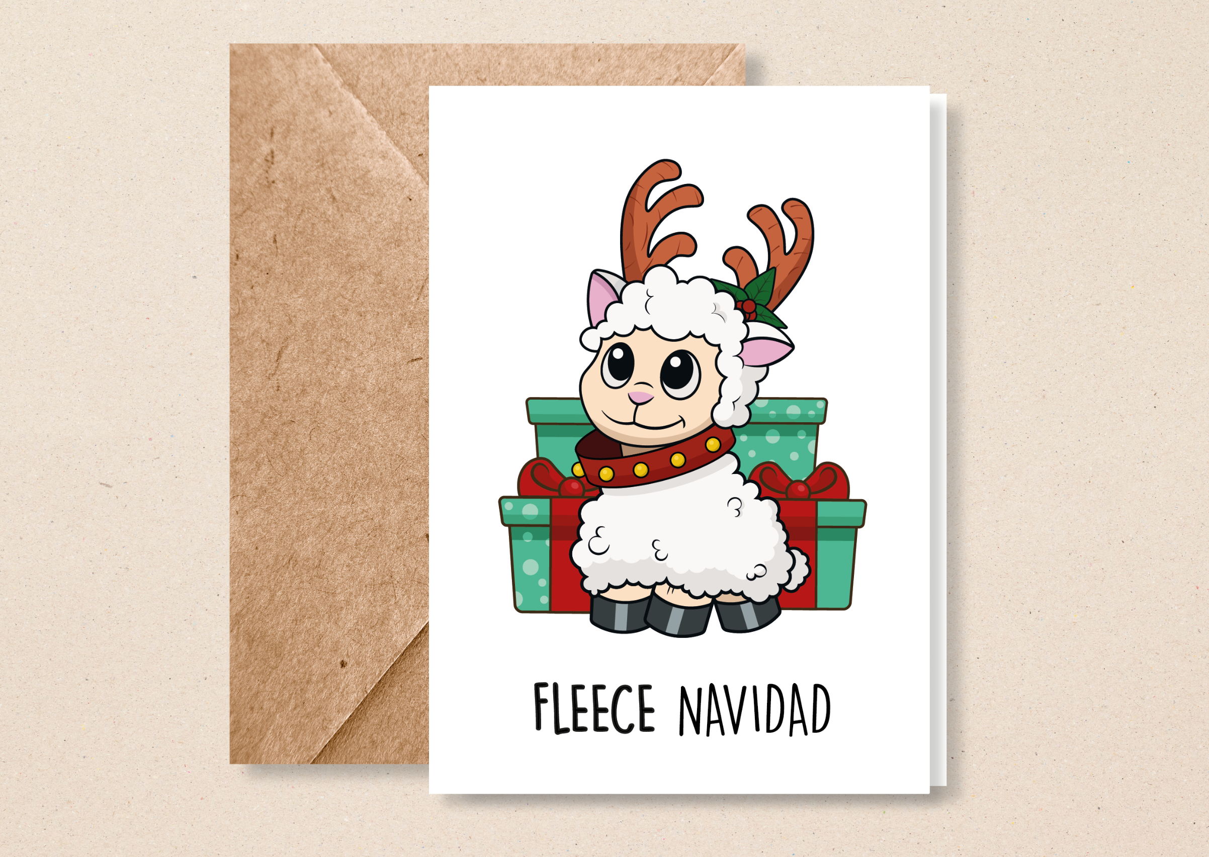 Sarah's Simulacrum - Wholesale Christmas Card - Fleece Navidad3