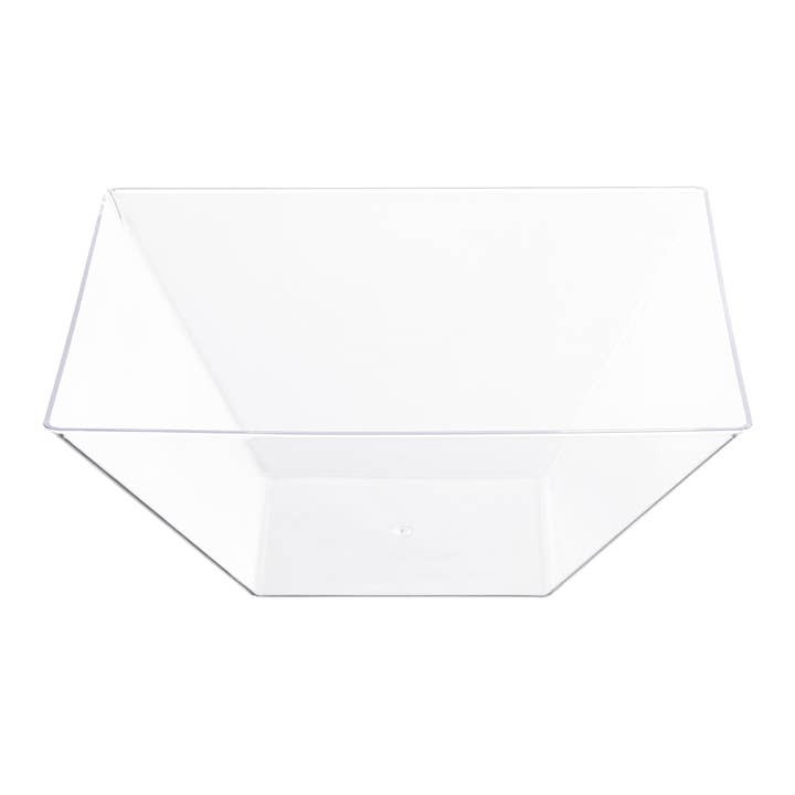 Smarty had a Party - Wholesale Disposable Servingware - 3 qt. Clear Square Plastic Serving Bowls - 3 pcs