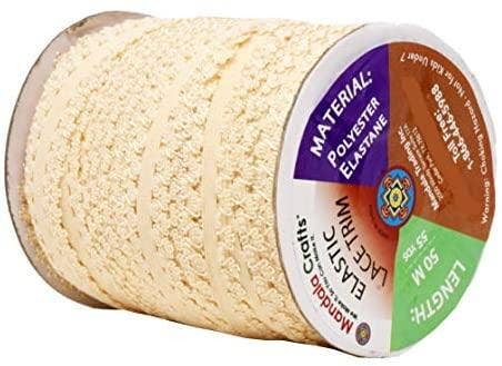 Mandala Crafts - Vente Matériels de bricolage - Mandala Crafts Ruban de dentelle élastique décoratif pour bandeau élastique, lingerie, couture3