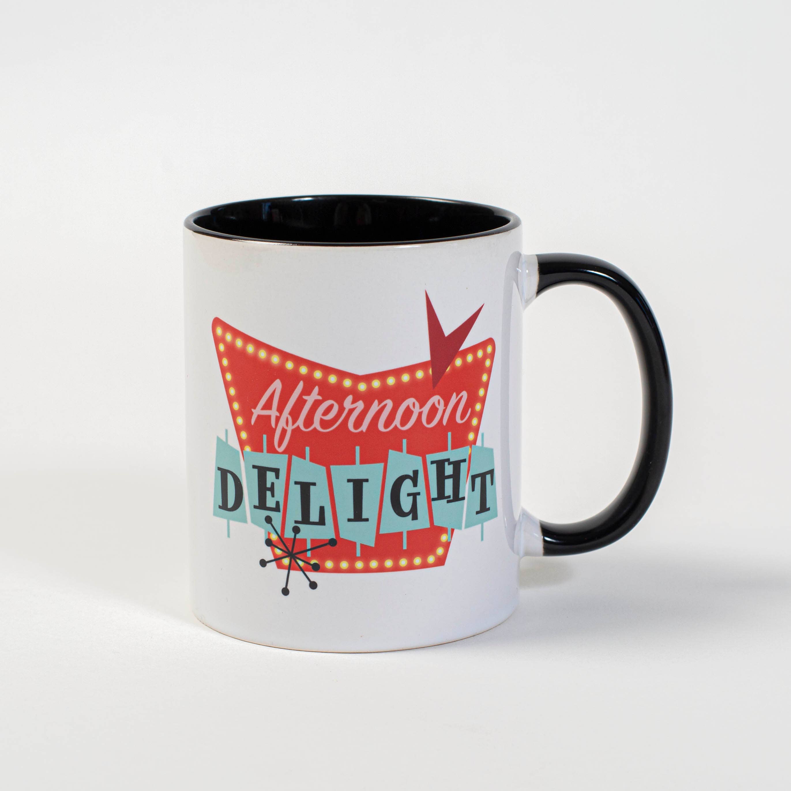 Mod Lounge Paper Company - Wholesale Coffee Mug - Afternoon Delight Retro Sign Mid Century Coffee Mug3