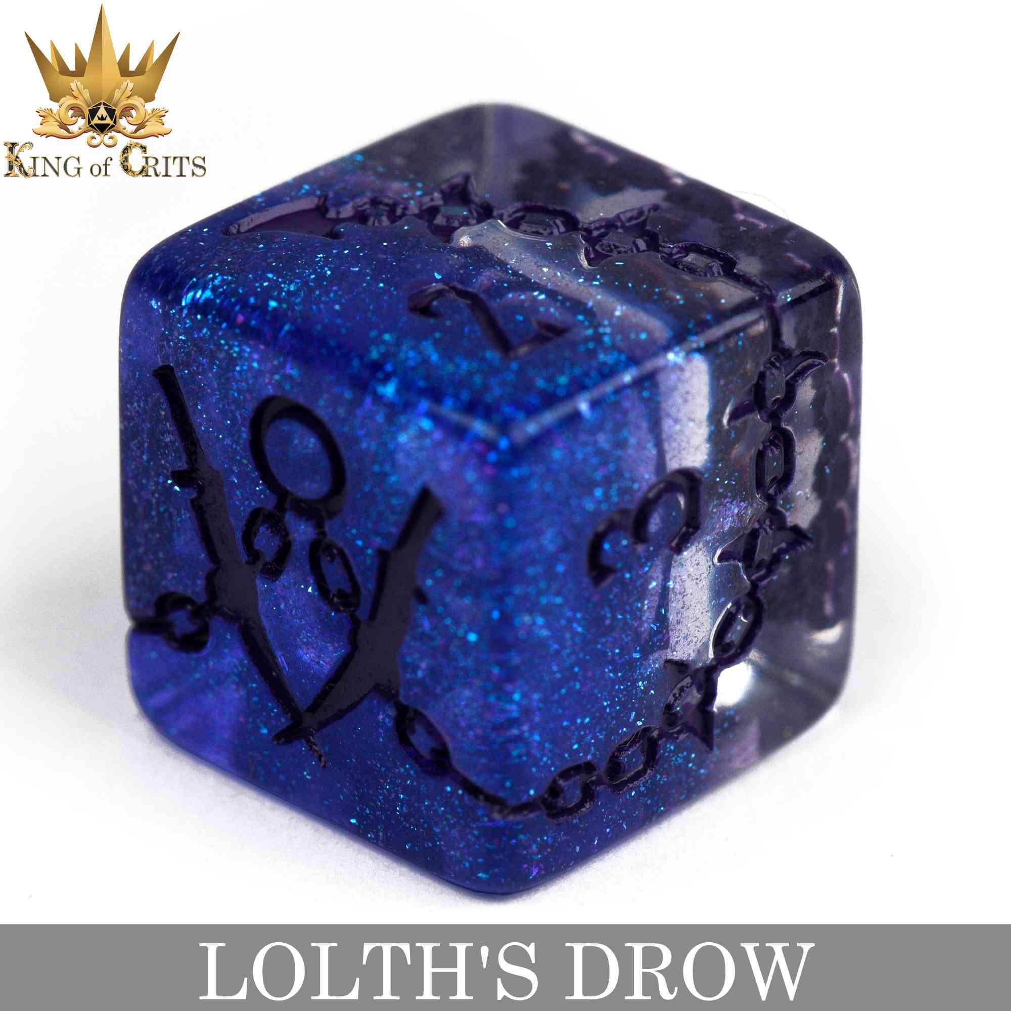 DNDDICE.COM - Wholesale Dice - Lolth's Drow - 11 Dice Set10