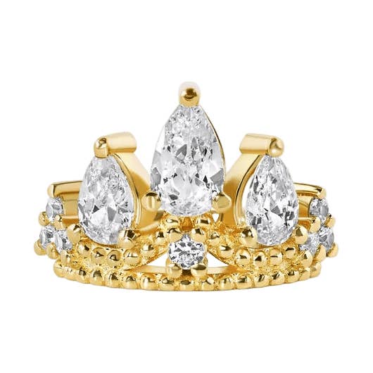 Queen Charlotte – Bague clicker multi-pierres en or 14K/18K pour la vente par Piercing-zone