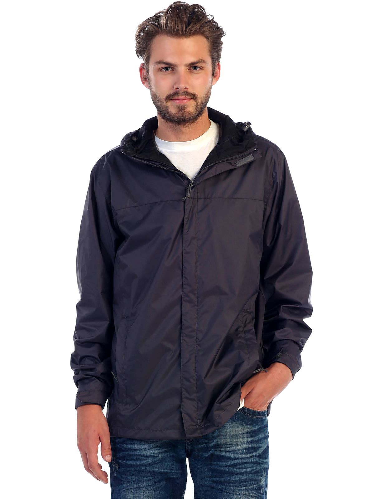 b-one inc - Venta al por mayor Chaqueta - Hombre - Chaqueta impermeable para hombre con capucha y cierre completo GBJA94514