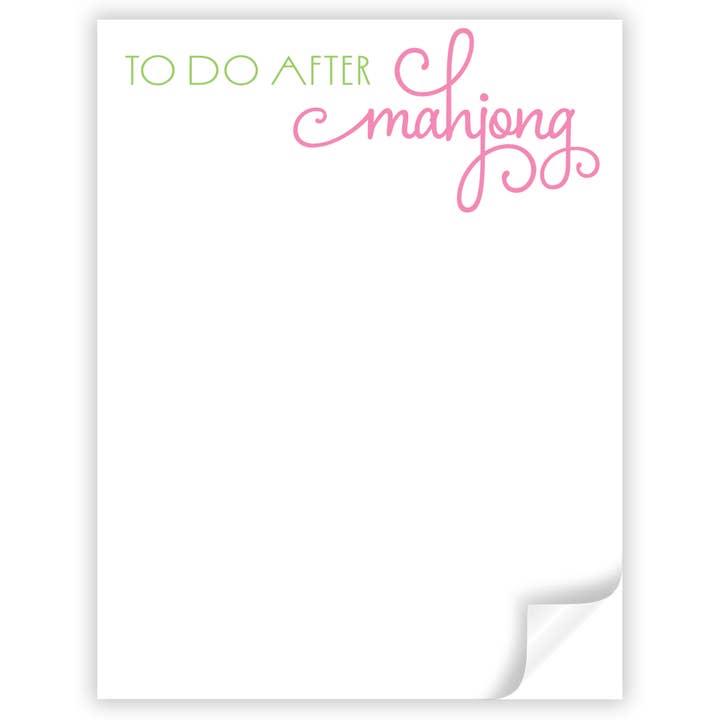 Katherine Kelly Design - Wholesale Notepad - To Do After Mahjong Notepad
