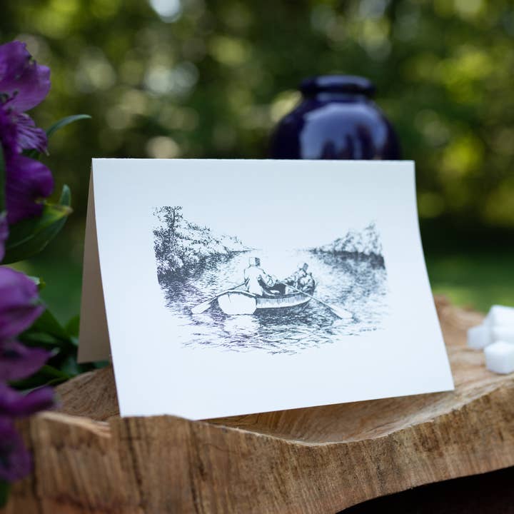 Sugarheads - Wholesale Everyday Greeting Card - Rowboat Whimsical Pen and Ink Greeting Cards