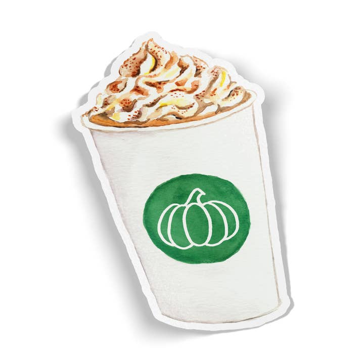 Autocollant Latte aux épices citrouille pour la vente par kathyphantastic