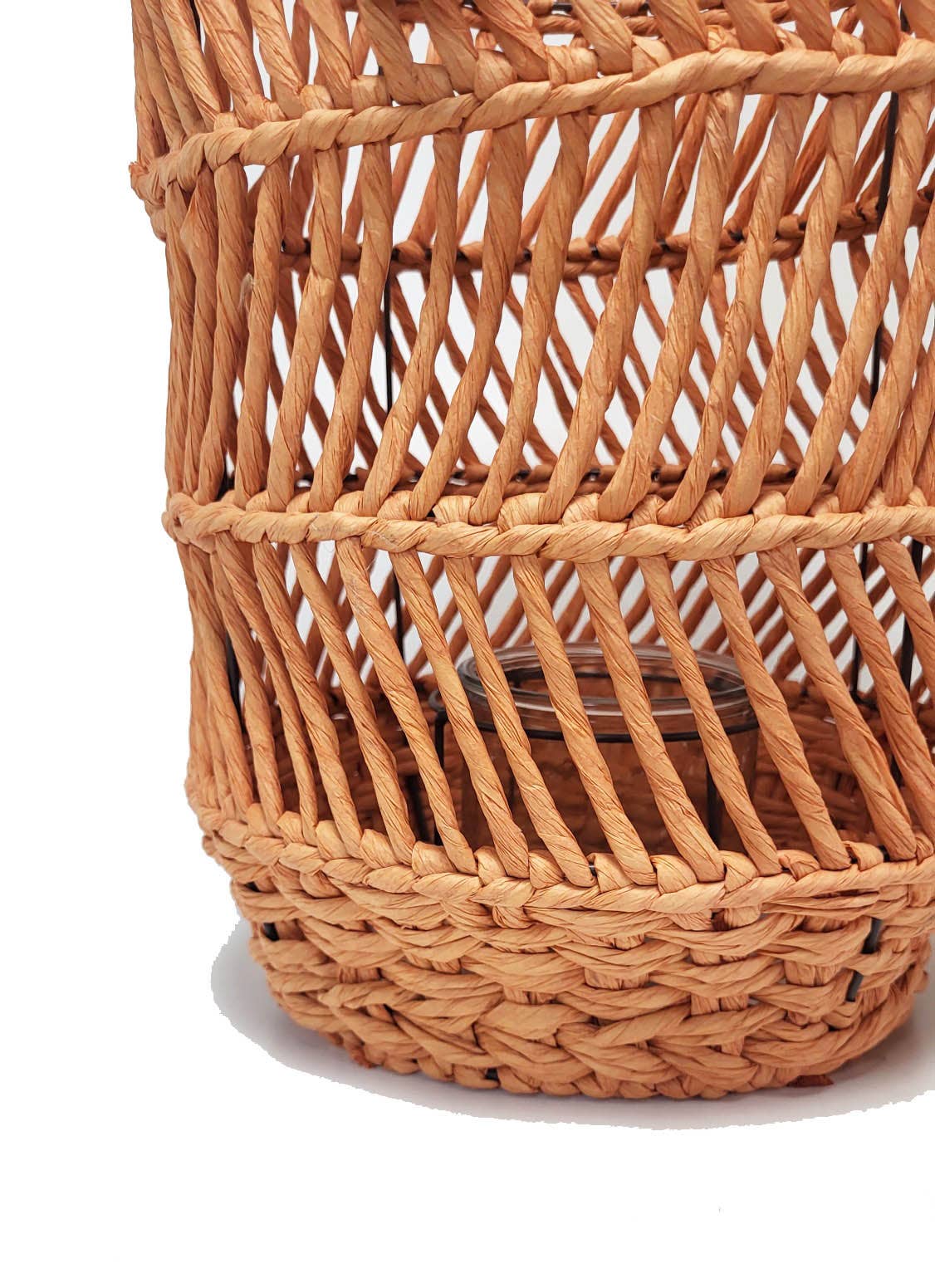 NHP International - Wholesale Lantern - HBX orange rattan Deia lanterns 50cm2