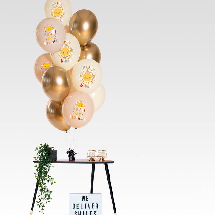 Multi Colors Balloons Birthday Sunshine 33cm - 12 pieces for wholesale on Faire1