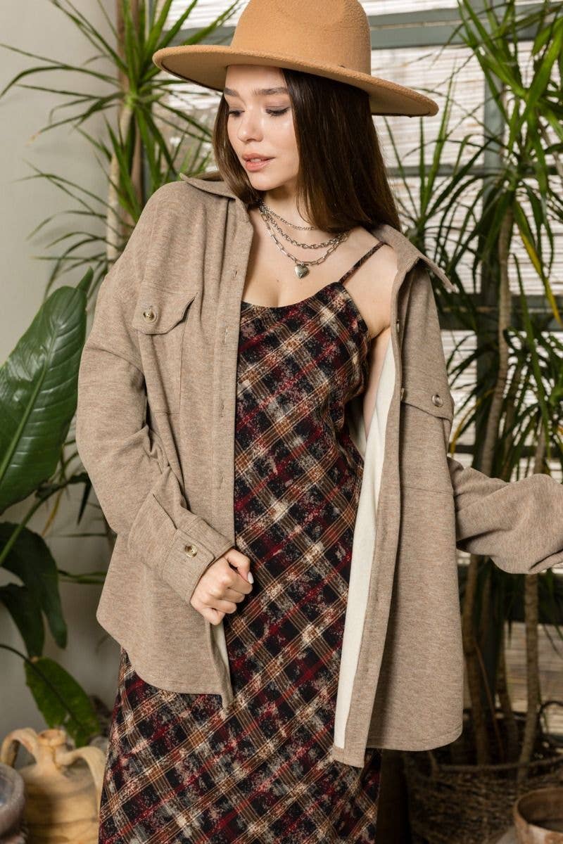 White Birch – Engroshandel Skjortejakke/shacket – til kvinder – T10369 Langærmet Solid Strikskjorte14