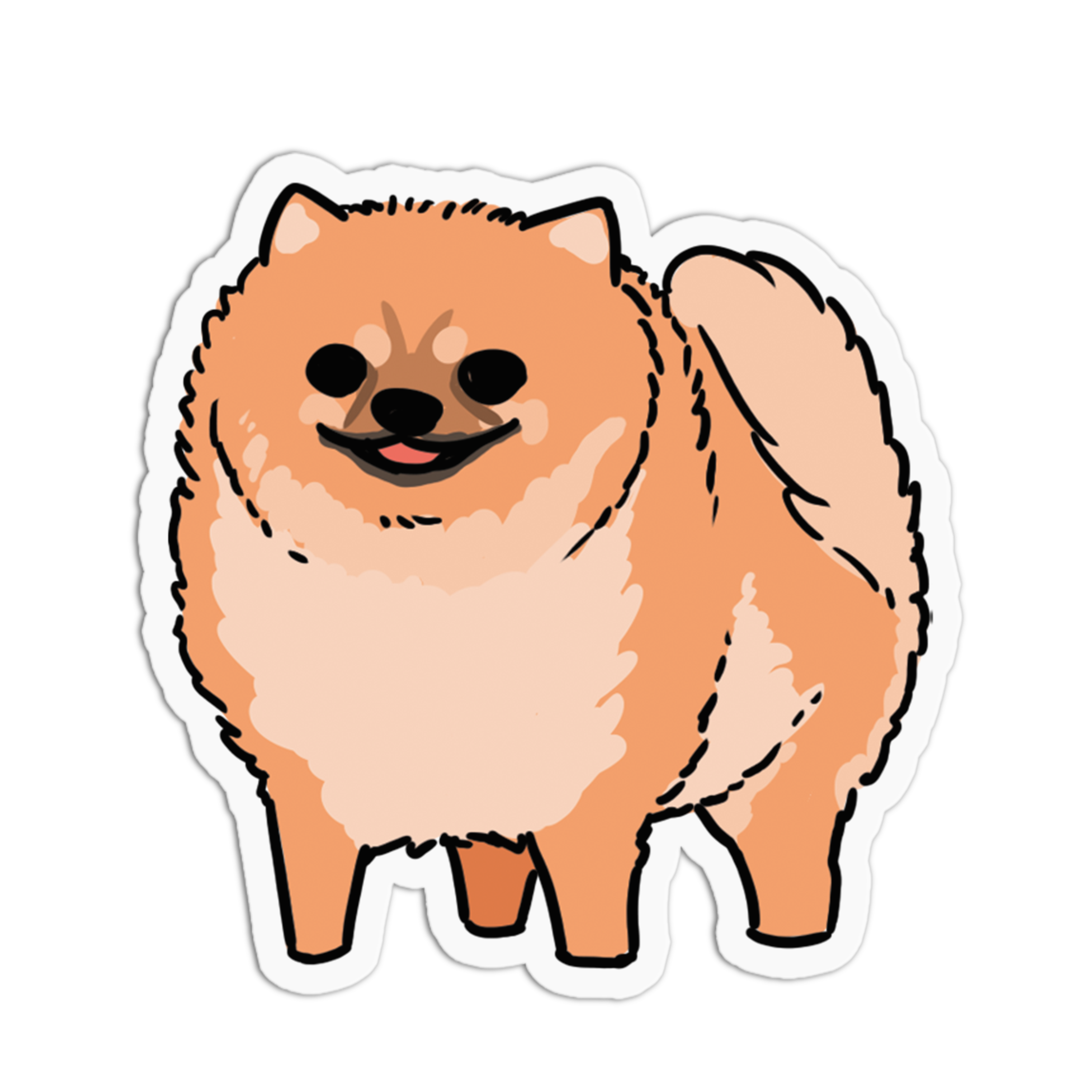 Girls Printing House - Wholesale Sticker - Pomeranian hondenstickers0