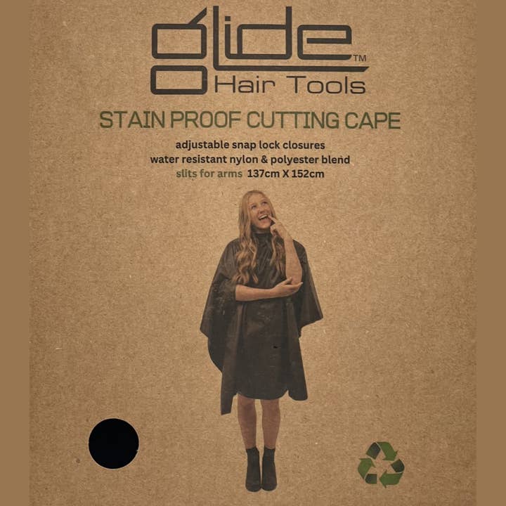 Glide Fläcksäker Klippkappa Svart för wholesale av Glow Salon Supplies