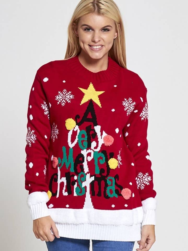 Camisola Feliz Natal Xmas por atacado de justyouroutfit